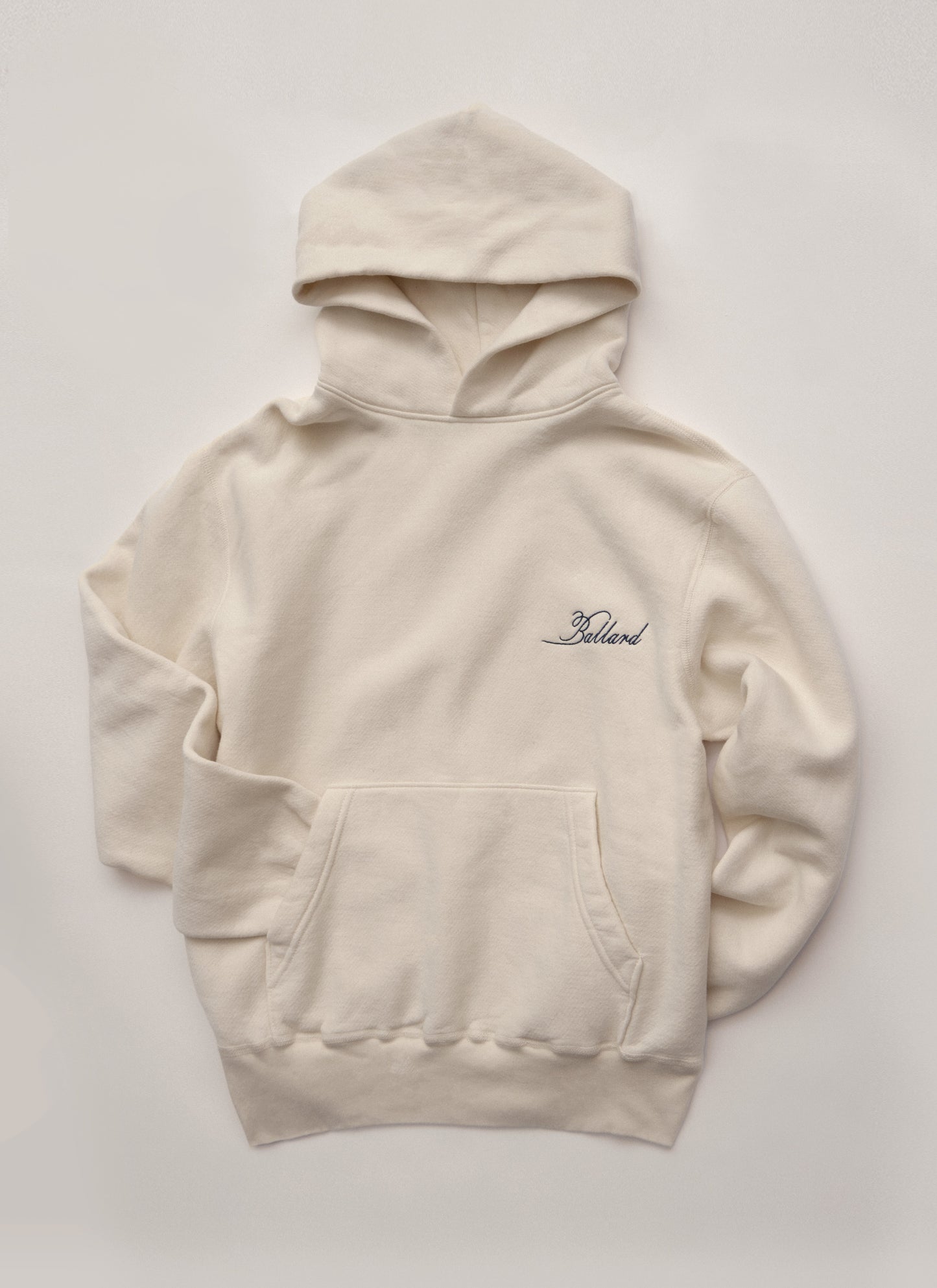 YORK EMBROIDERED SCRIPT HOODIE | BONE