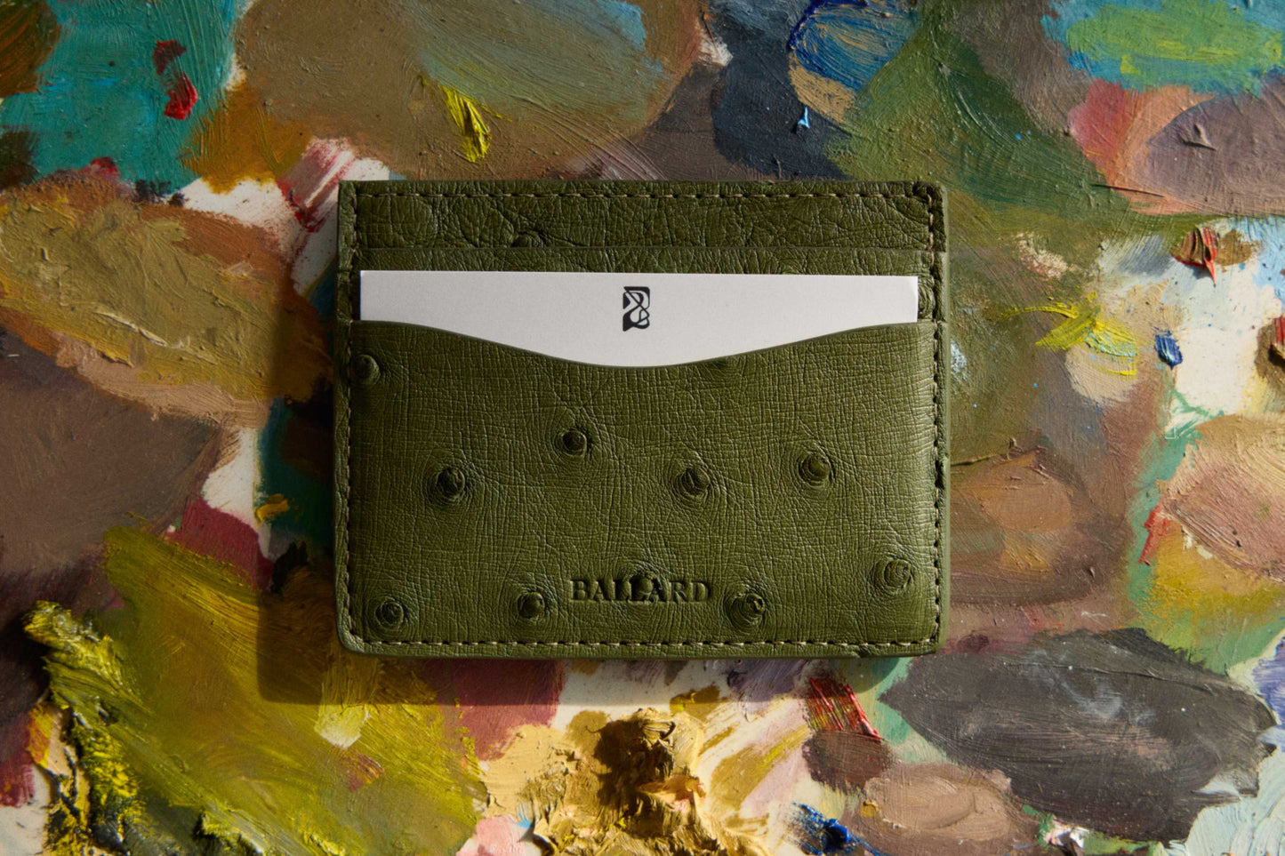 GENUINE OSTRICH CARD HOLDER | JUNGLE