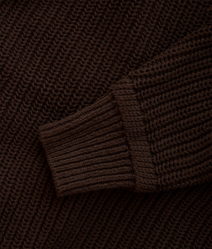 SALTER COTTON CREWNECK - DOWNTOWN BROWN