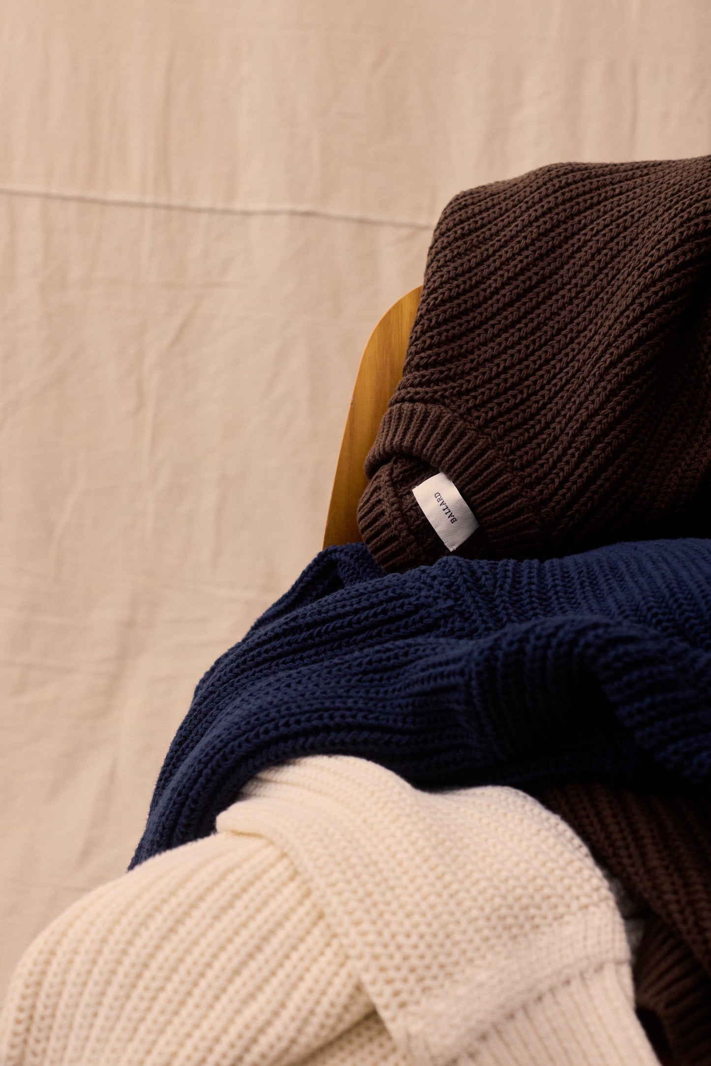 SALTER COTTON CREWNECK - DOWNTOWN BROWN
