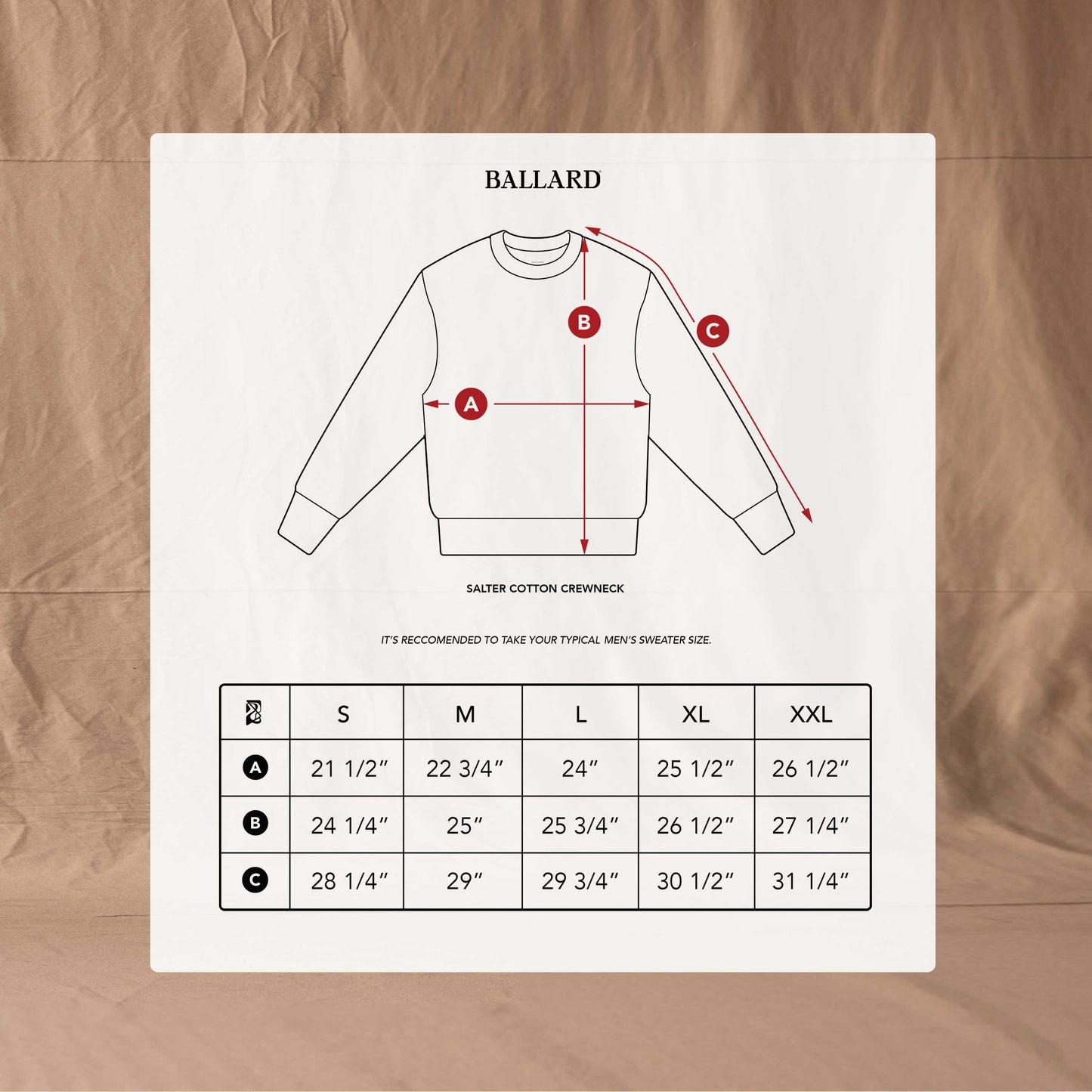 SALTER COTTON CREWNECK - DOWNTOWN BROWN