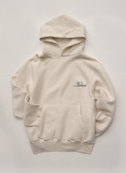 YORK EMBROIDERED SCRIPT HOODIE | BONE