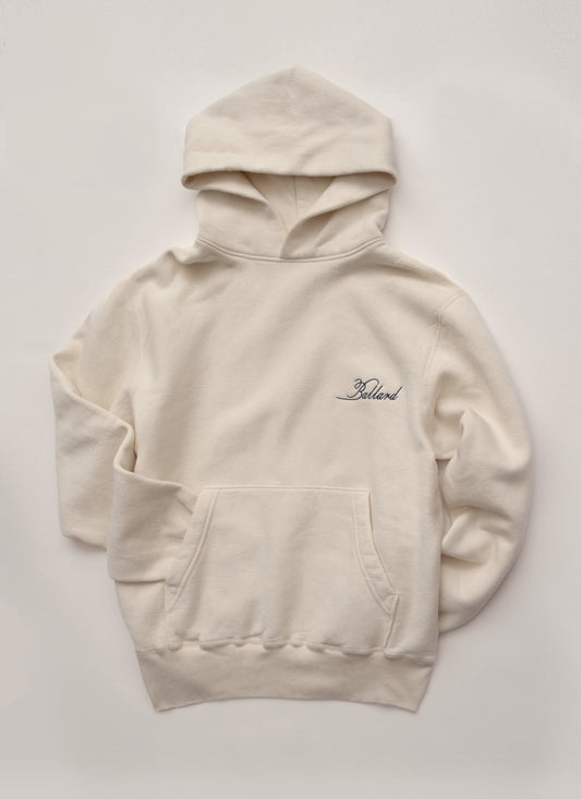 YORK EMBROIDERED SCRIPT HOODIE | BONE