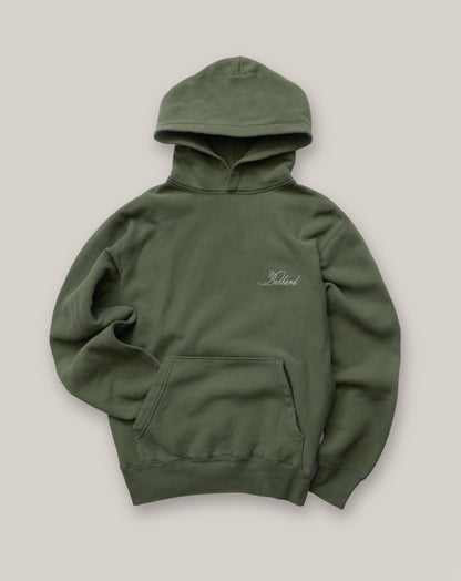 YORK EMBROIDERED SCRIPT HOODIE | SAGE